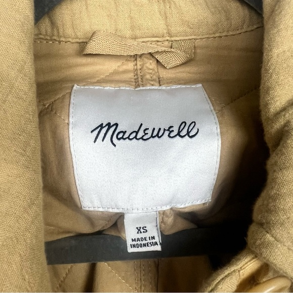 Madewell Quilted Lightspun Cropped Shirt-Jacket XS Desert Dune - Picture 9 of 12